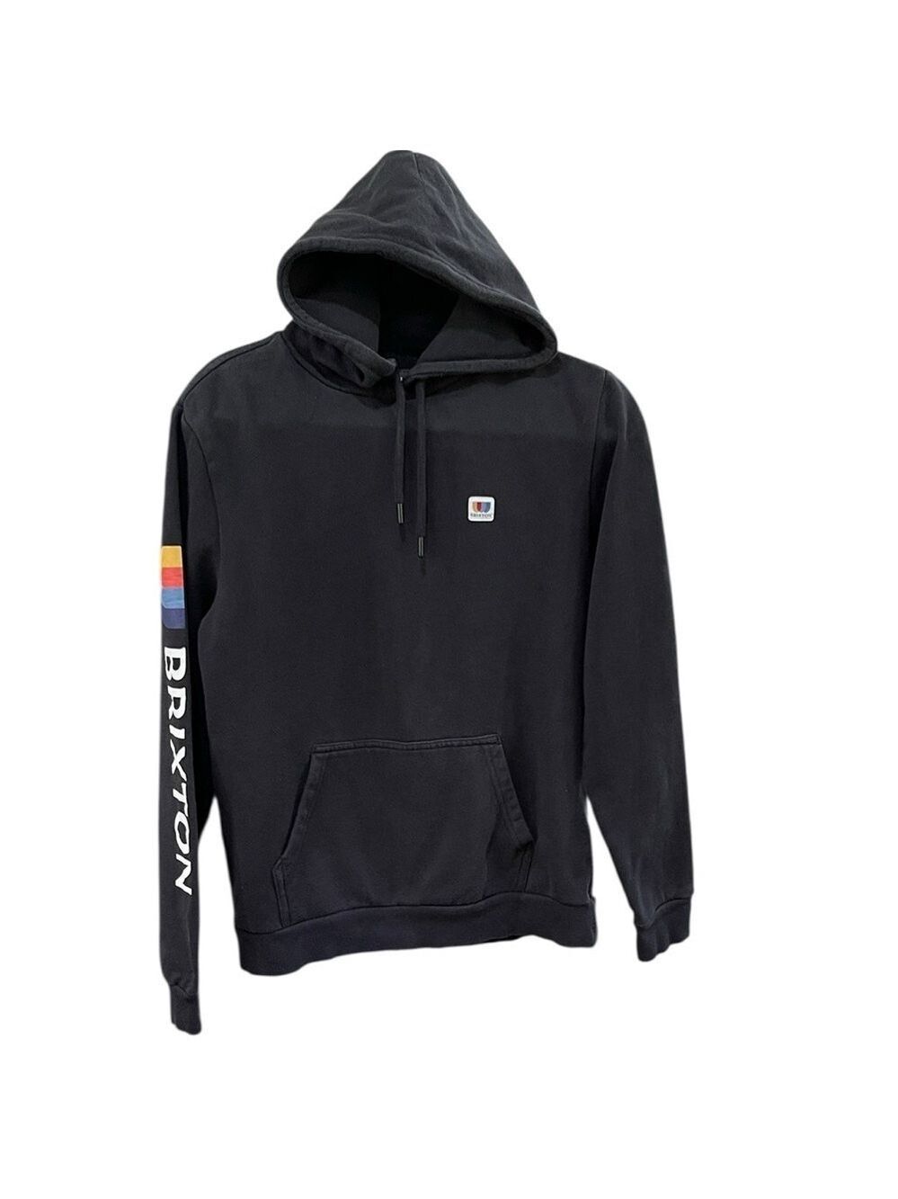 BRIXTON Graphic Hoodie Sweatshirt Men’s SZ S Black